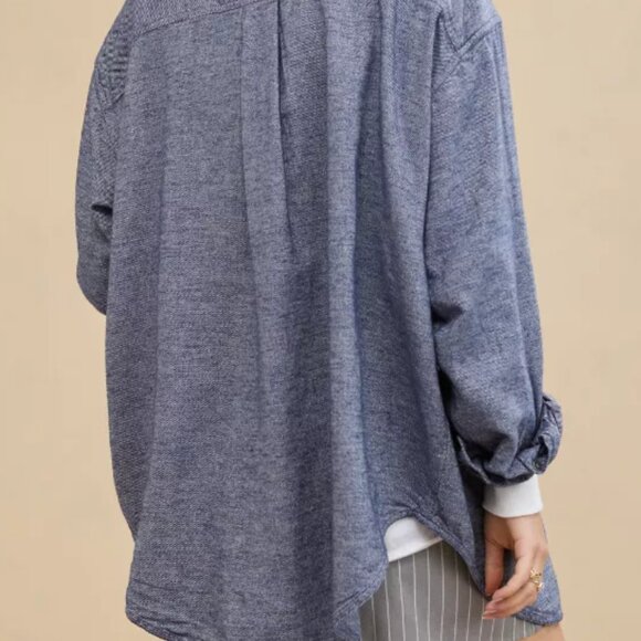 Aerie Anytime Fave Twill Shirt - 100% Cotton (Size M) - Picture 6 of 13